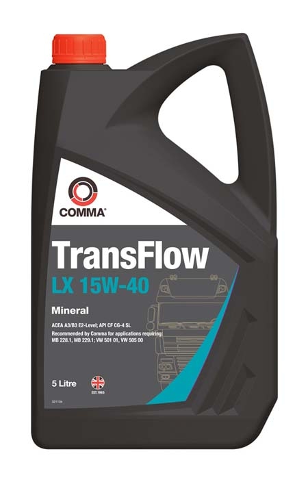 Масло моторное минеральное TransFlow GX 15W-40, 5л